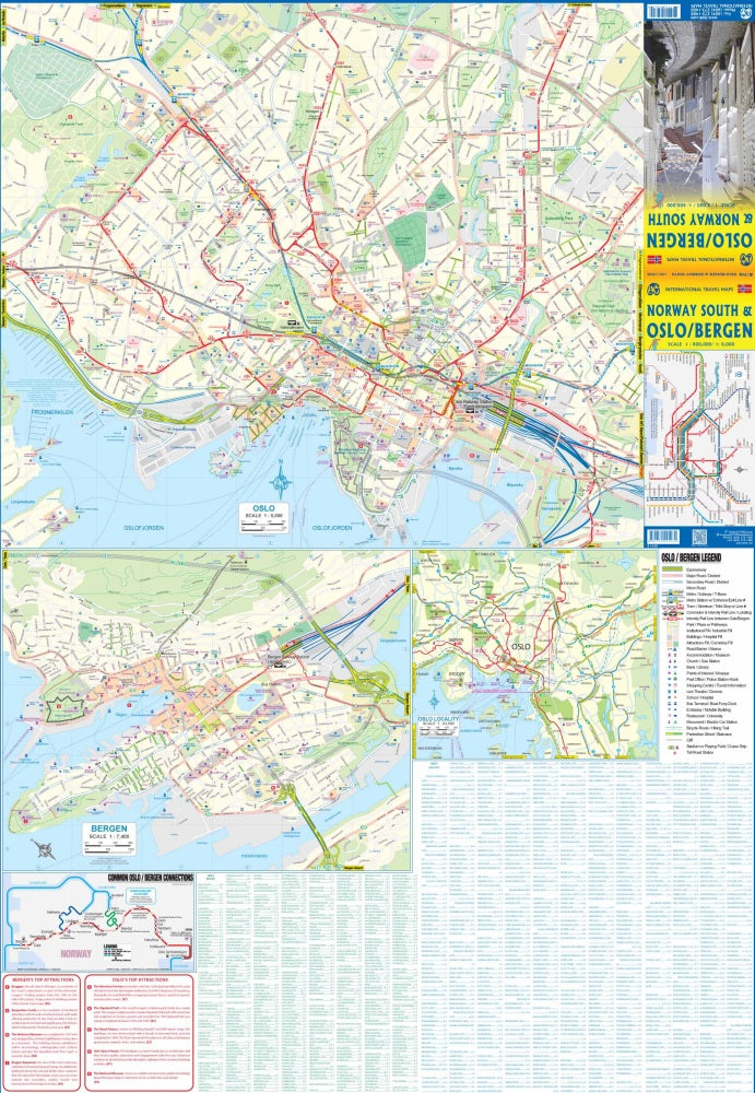 Oslo / Bergen & Norway South Travel & Reference Map by ITMB - City Map