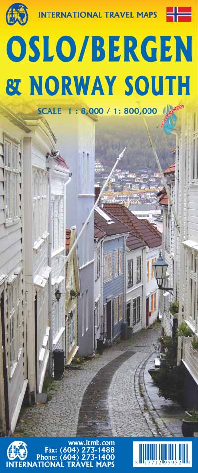 Oslo / Bergen & Norway South Travel & Reference Map by ITMB - Cover