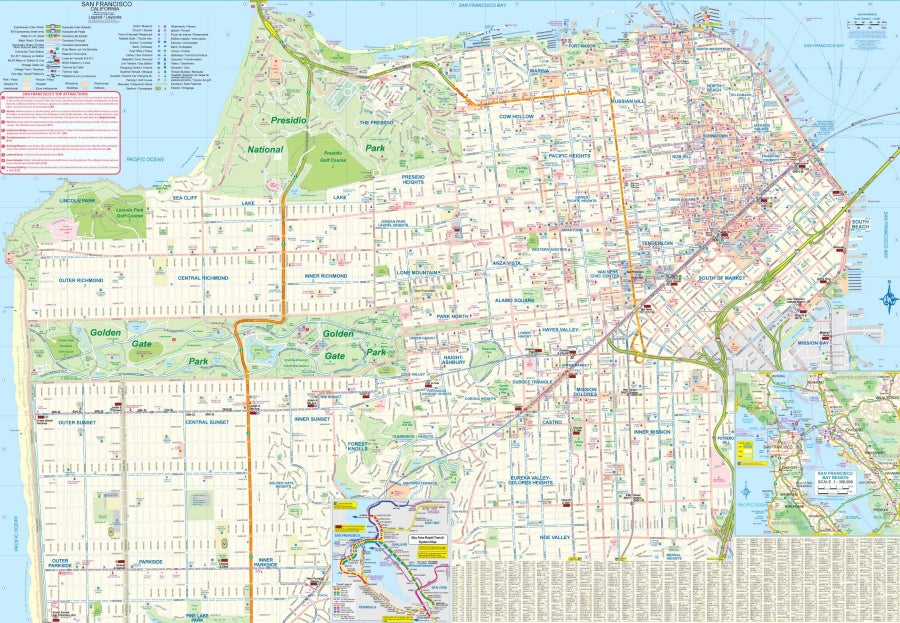 San Francisco & Central California Travel & Reference Map by ITMB - SF Map