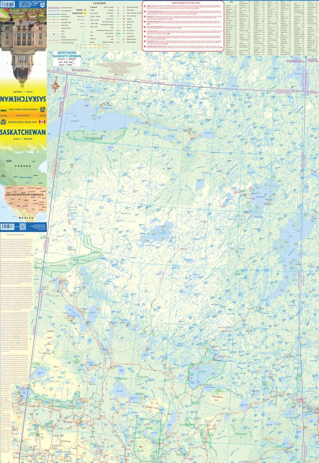 Saskatchewan Travel & Reference Map by ITMB - North Map
