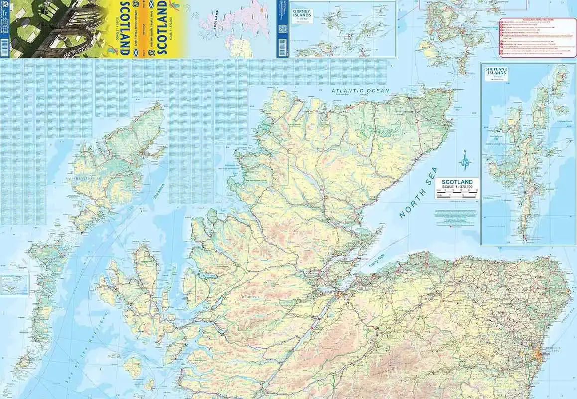 Scotland Travel & Reference Map by ITMB - North Map