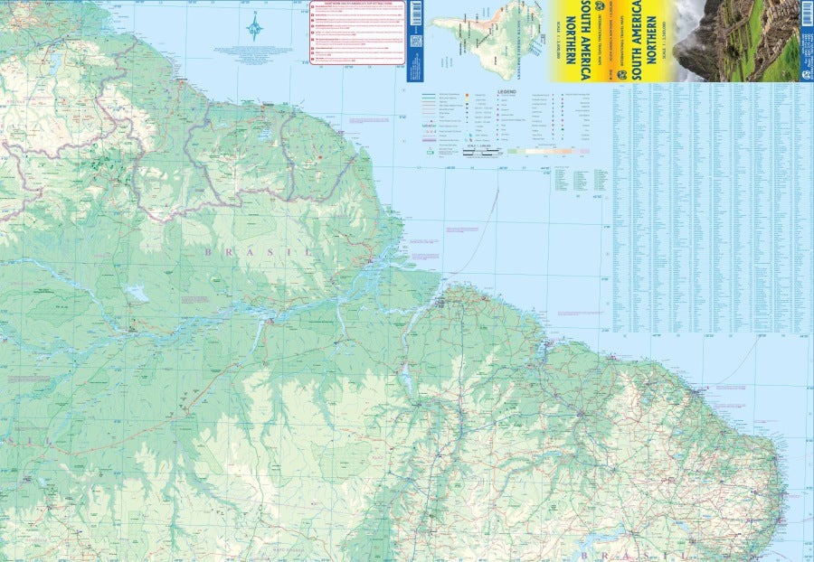 South America (North) Travel & Reference Map by ITMB - East Map