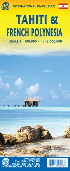 Tahiti & French Polynesia Travel & Reference Map by ITMB - Cover