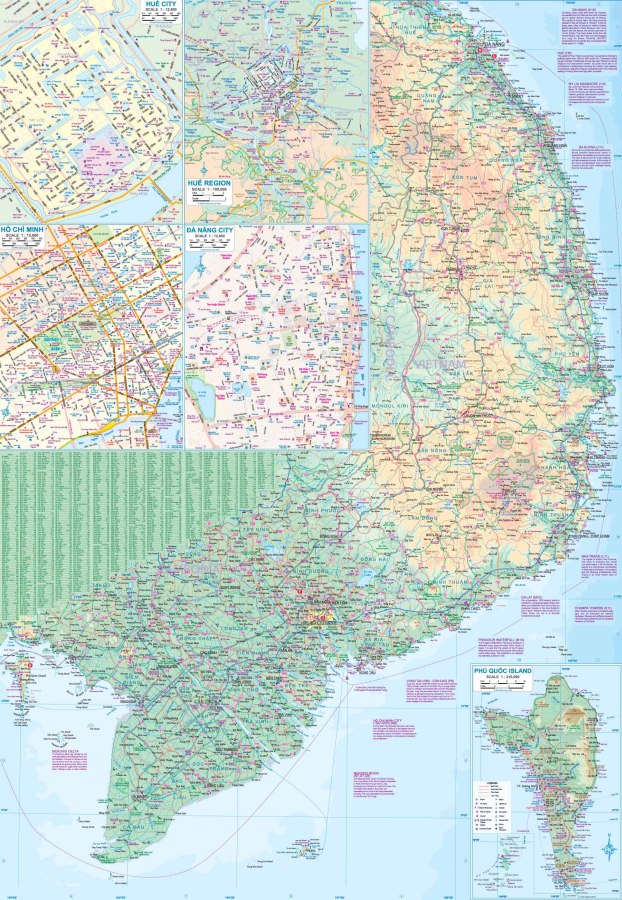 Vietnam Travel & Reference Map by ITMB - South Map