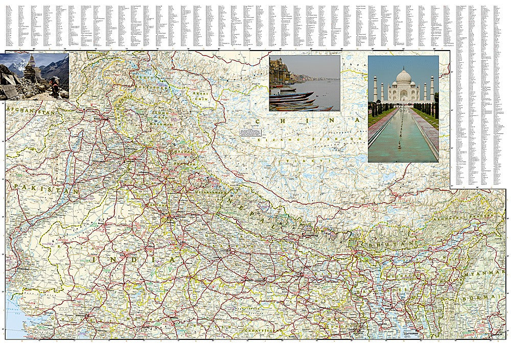 India Adventure Travel Map by National Geographic - Map Detail