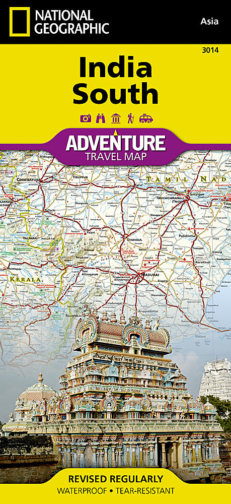 India South Adventure Travel Map by National Geographic - Cover