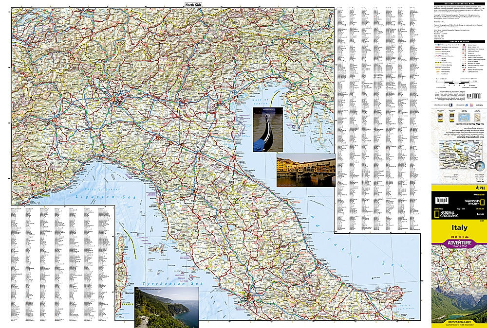 Italy Adventure Travel Map by National Geographic - Map Detail, North