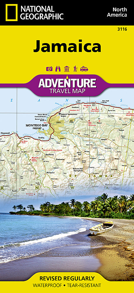 Jamaica Adventure Travel Map by National Geographic - Cover