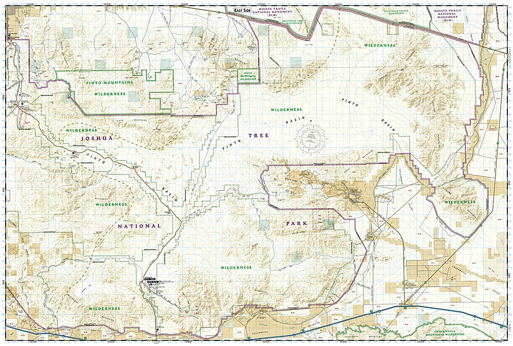 Joshua Tree National Park Trails Illustrated Topographic Map #226 - Map Detail