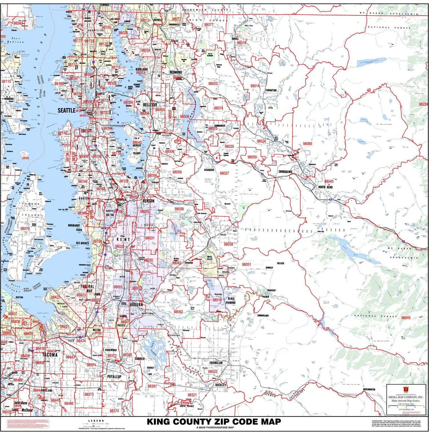 King County Zip Code Map