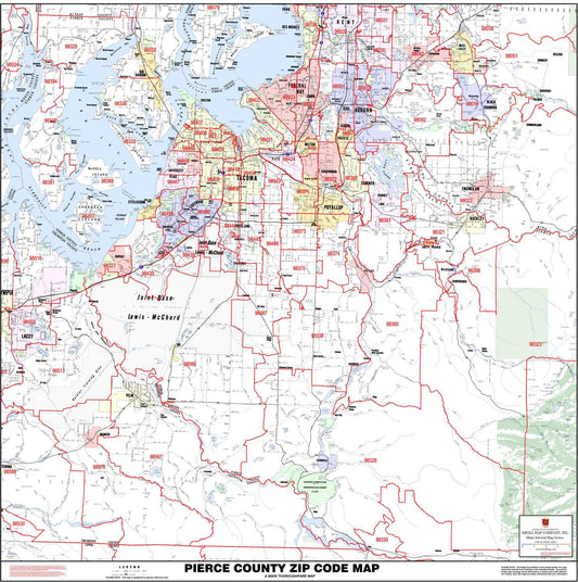 Pierce County Zip Code Map
