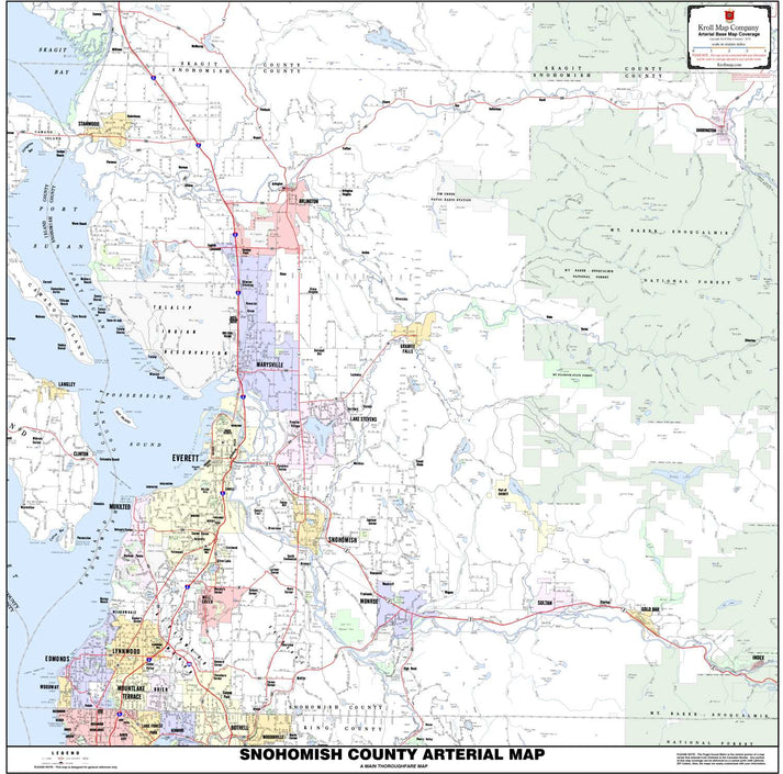 Snohomish County Arterial Map – Metsker Maps