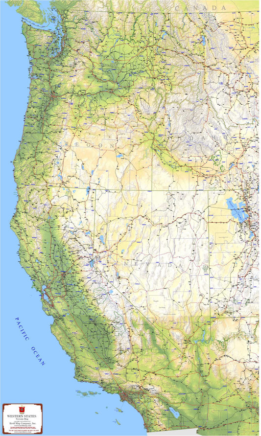 Kroll Western US Terrain Map