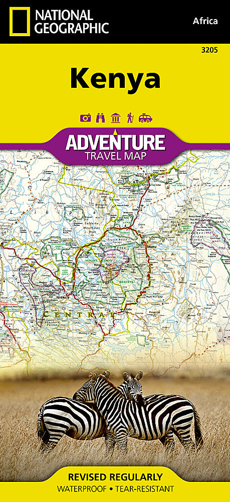 Kenya Adventure Travel Map by National Geographic - Cover