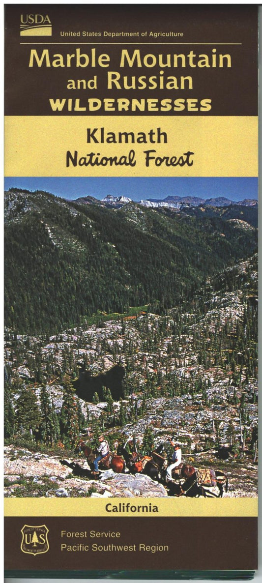 Klamath National Forest - Marble Mountain & Russian Wildernesses Forest Service Map - Cover