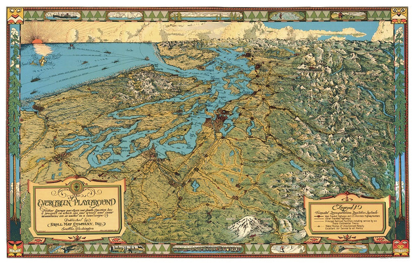Evergreen Playground 1930s Map – Metsker Maps