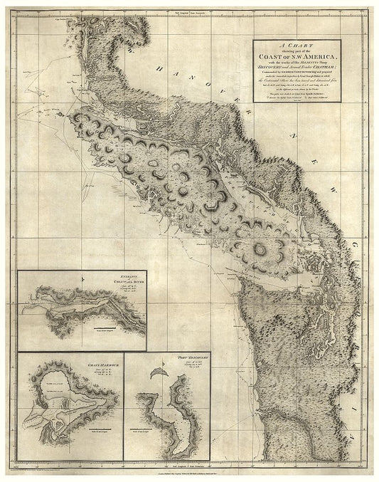 Northwest American Coast 1798 - Captain Vancouver's Route