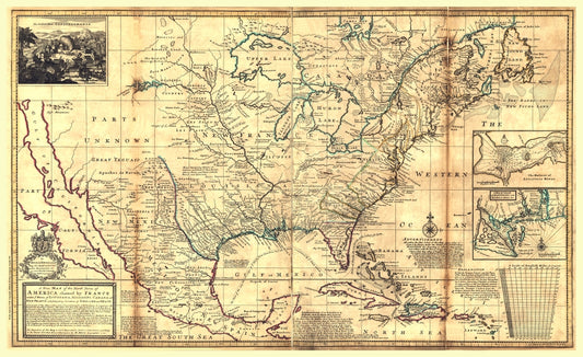 Antique Map of North America 1720