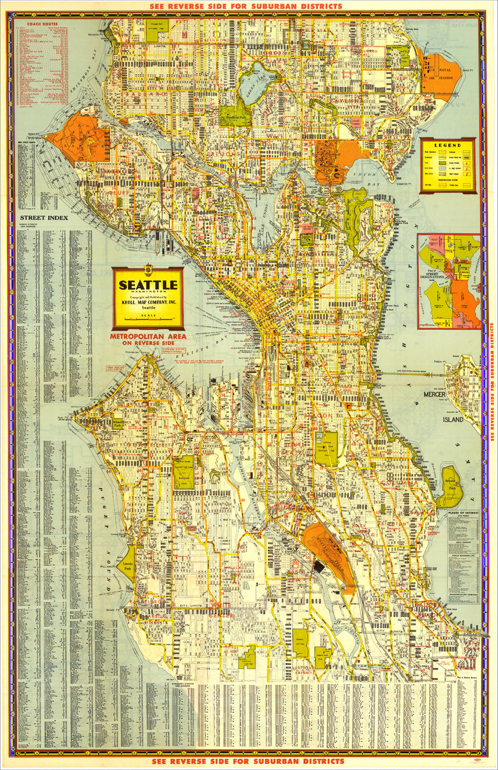 Seattle Map Antique Seattle Maps – Metsker Maps