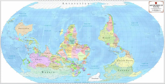 Kroll South Side Up World Map