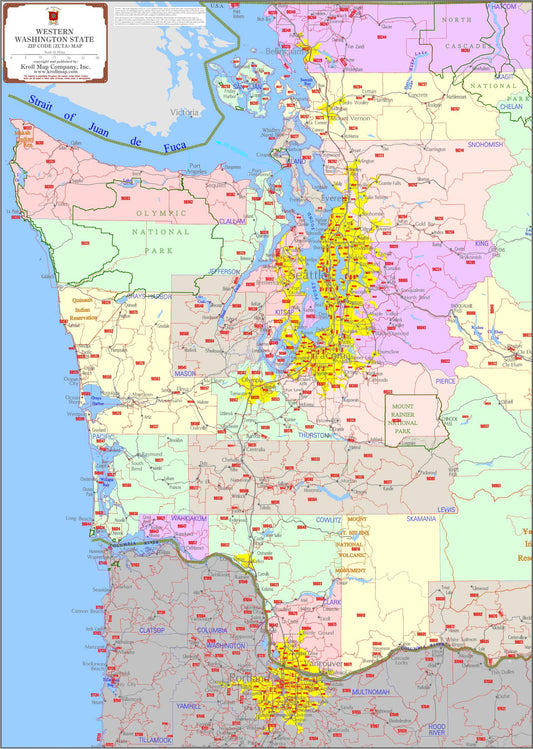 Western Washington Zip Code Map
