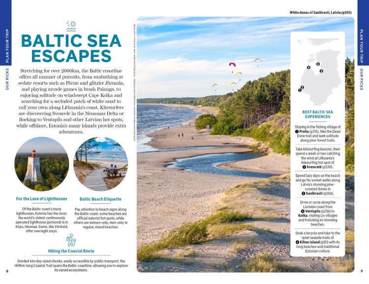 Estonia, Latvia & Lithuania Travel Guide Book by Lonely Planet - Sample Page