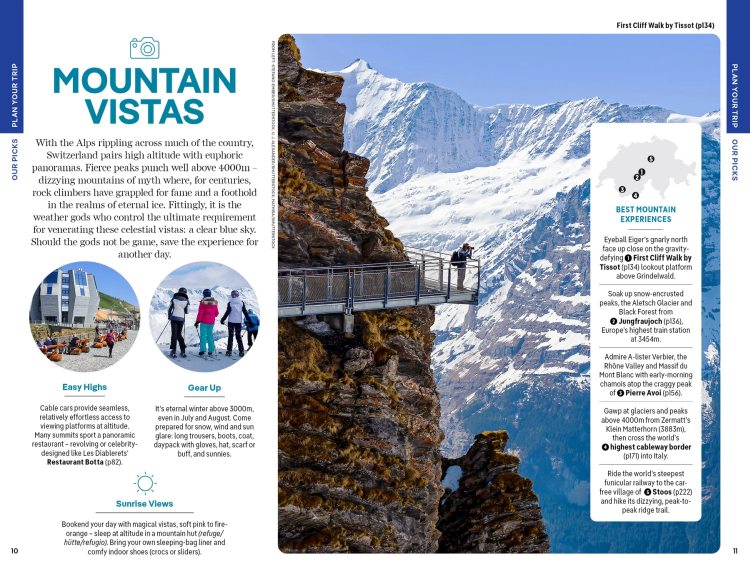 Switzerland Travel Guide Book by Lonely Planet - Sample Page