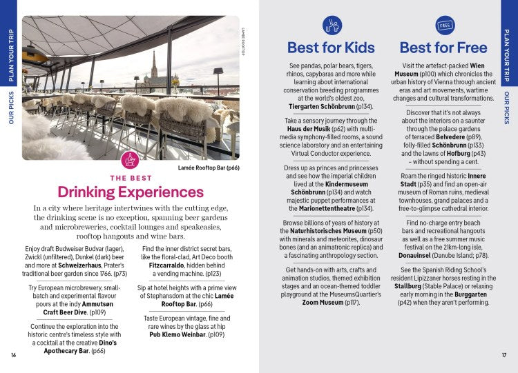 Vienna Pocket Travel Guide Book by Lonely Planet - Sample Page