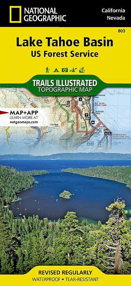 Lake Tahoe Basin Trails Illustrated Topographic Map #803 - Cover