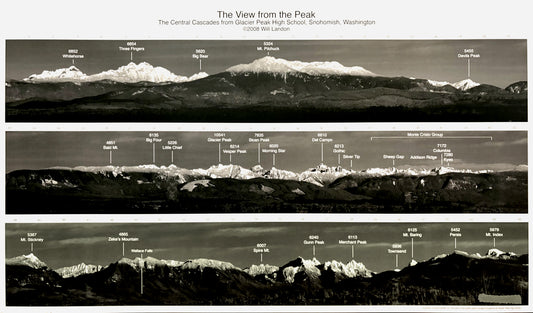 Central Cascades Peaks Poster