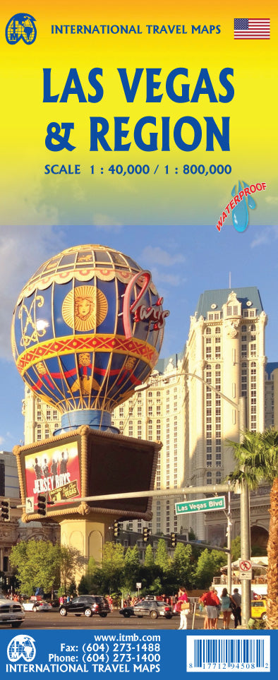 Las Vegas & Region Travel & Reference Map by ITMB - Cover
