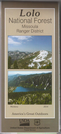 Lolo National Forest - Missoula Ranger District Forest Service Map - Cover