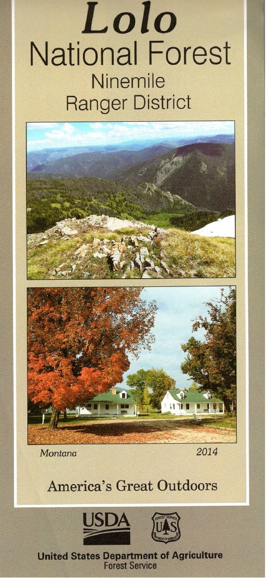 Lolo National Forest - Ninemile Ranger District Forest Service Map - Cover