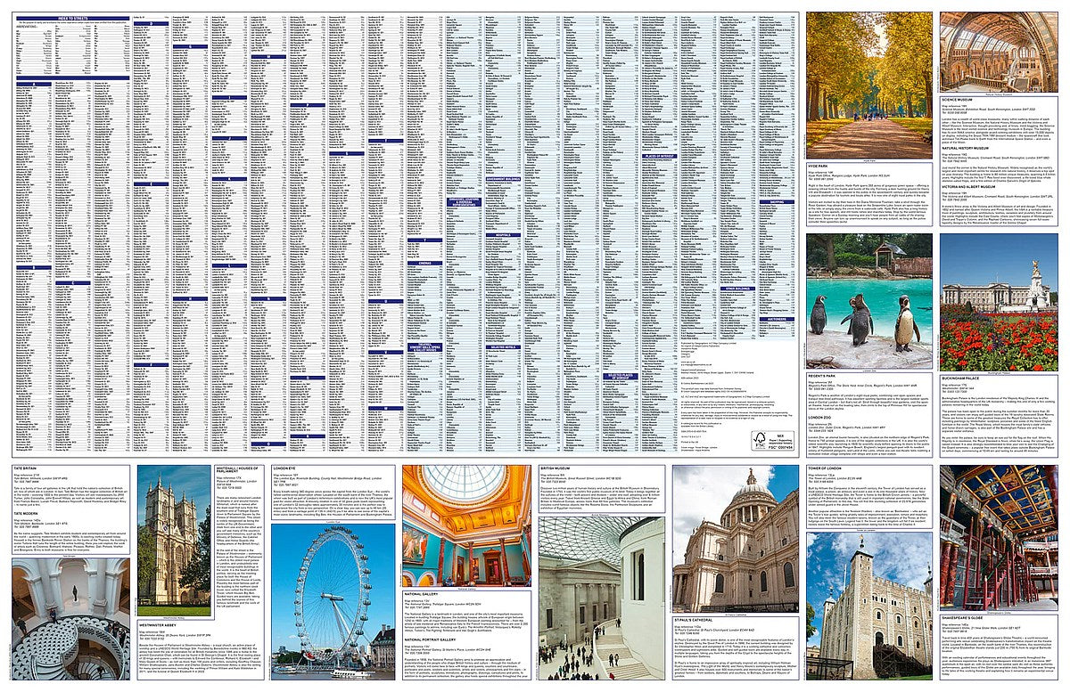 London City Street Map by AZ Map - Back Side Index & Information