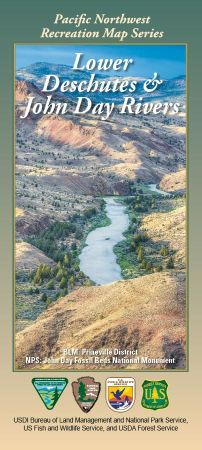 Lower Deschutes & John Day Rivers Recreation Forest Service Map - Cover