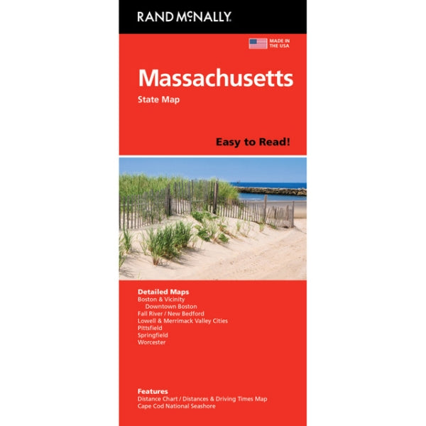 Massachusetts State Highway Folded Map by Rand McNally (Easy to Read) - Cover