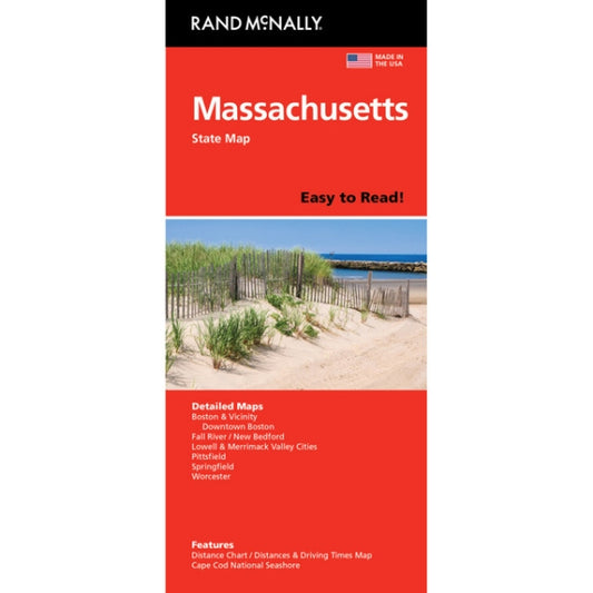 Massachusetts State Highway Folded Map by Rand McNally (Easy to Read) - Cover