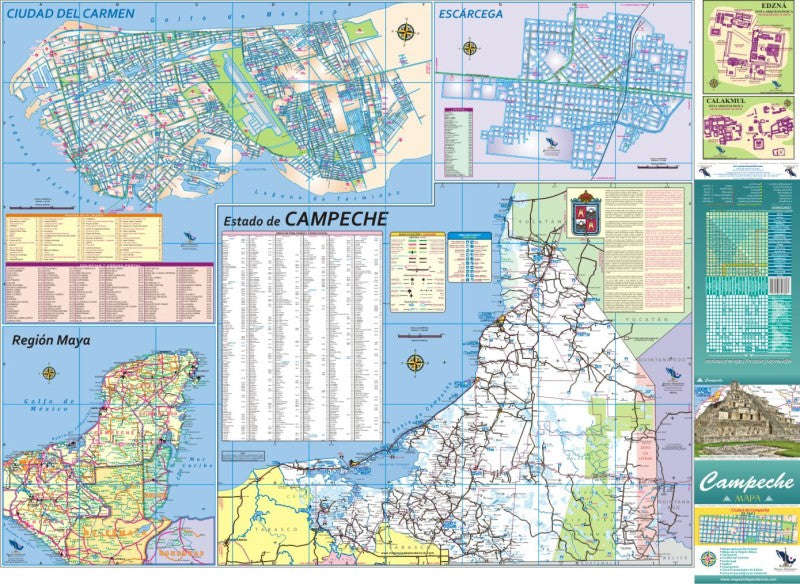 Campeche, Mexico State Road Map - State Map