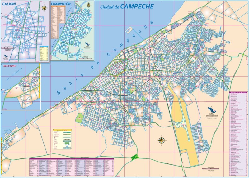 Campeche, Mexico State Road Map - City Map