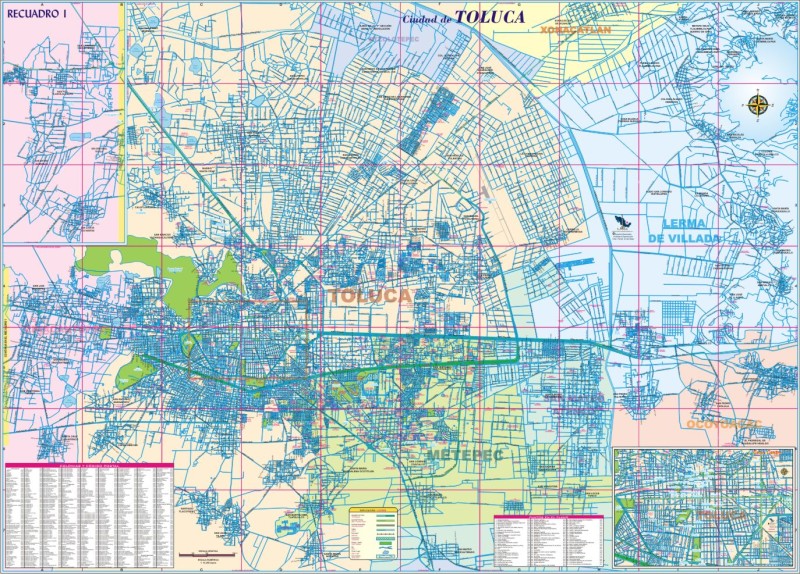 Estado de Mexico, Mexico State Road Map - City Map