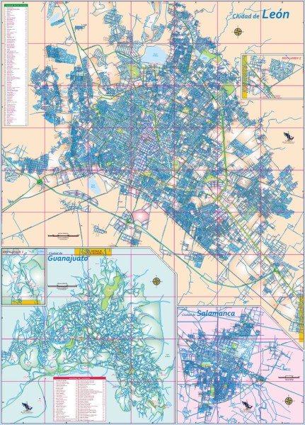Guanajuato, Mexico State Road Map - City Map