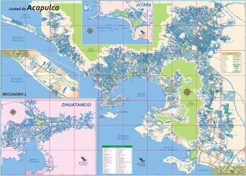 Guerrero, Mexico State Road Map - City Map
