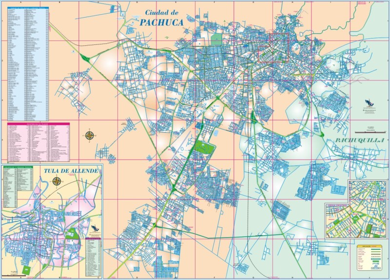 Hidalgo, Mexico State Road Map - City Map