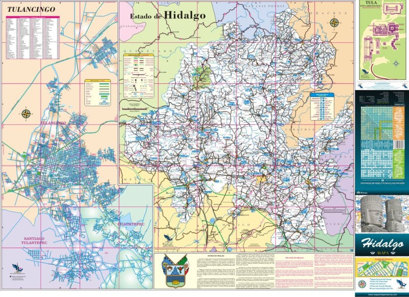 Hidalgo, Mexico State Road Map - State Map