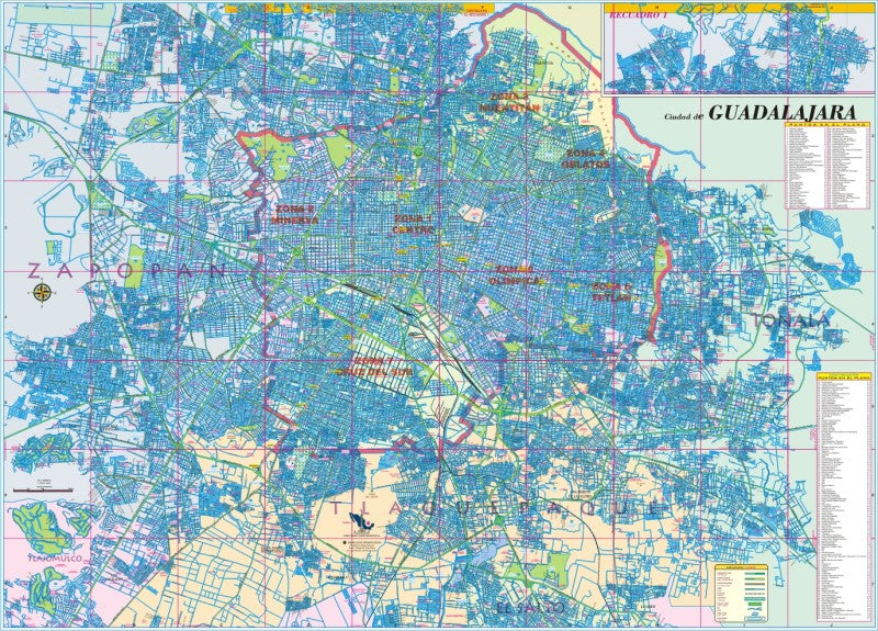 Jalisco, Mexico State Road Map - City Map