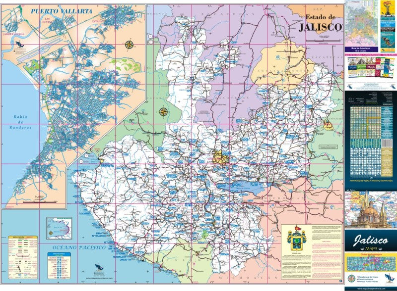 Jalisco, Mexico State Road Map - State Map