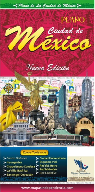Mexico City (Ciudad de Mexico), Mexico Tourist Street Map - Cover