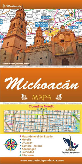 Michoacan, Mexico State Road Map - Cover