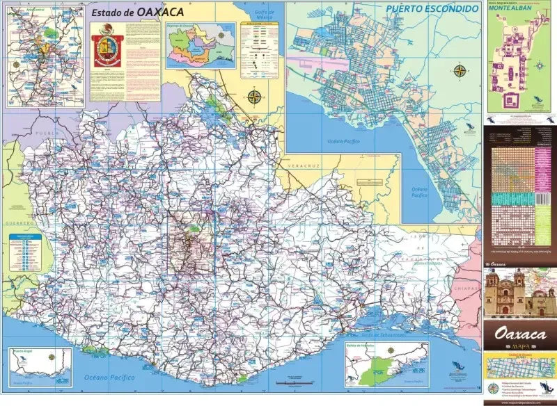 Oaxaca, Mexico State Road Map - State Map