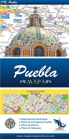 Puebla, Mexico State Road Map - Cover